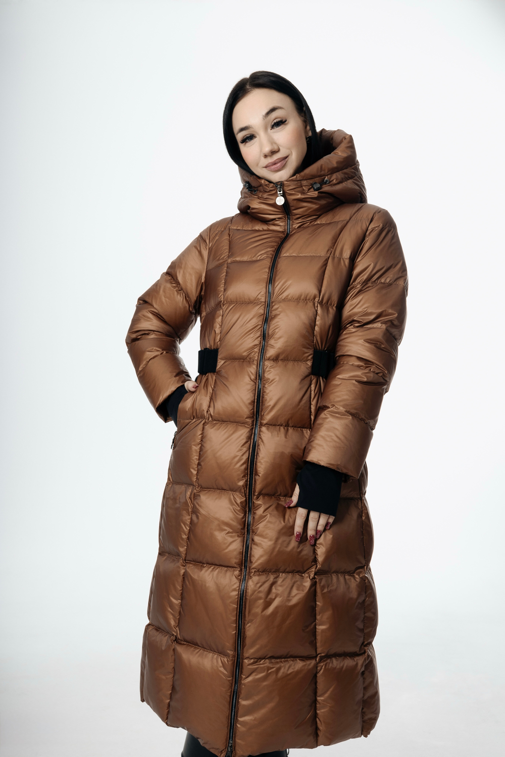Женский пуховик с натуральным наполнителем - гусиный пух