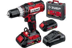 Дрель-шуруповерт ЗУБР 18 В, 2 АКБ, 2 Ач, в кейсе ДШЛ-185-22