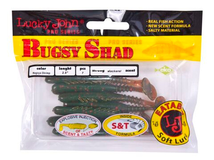 Виброхвосты съедобные LJ Pro Series BUGSY SHAD 2.8in(07.20)/085 7шт.