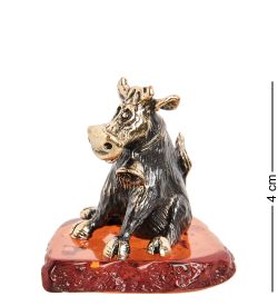 Народные промыслы AM-2116 Фигурка «Бычок Борька» (латунь, янтарь)