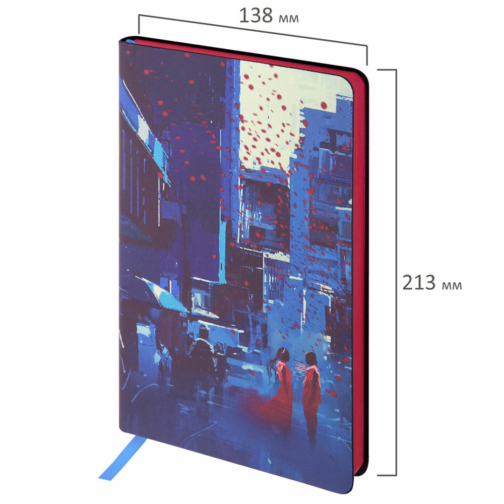 Ежедневник недатированный А5 (138х213 мм) BRAUBERG VISTA под кожу гибкий 136 л. "Romantic" (2 штуки в упаковке)