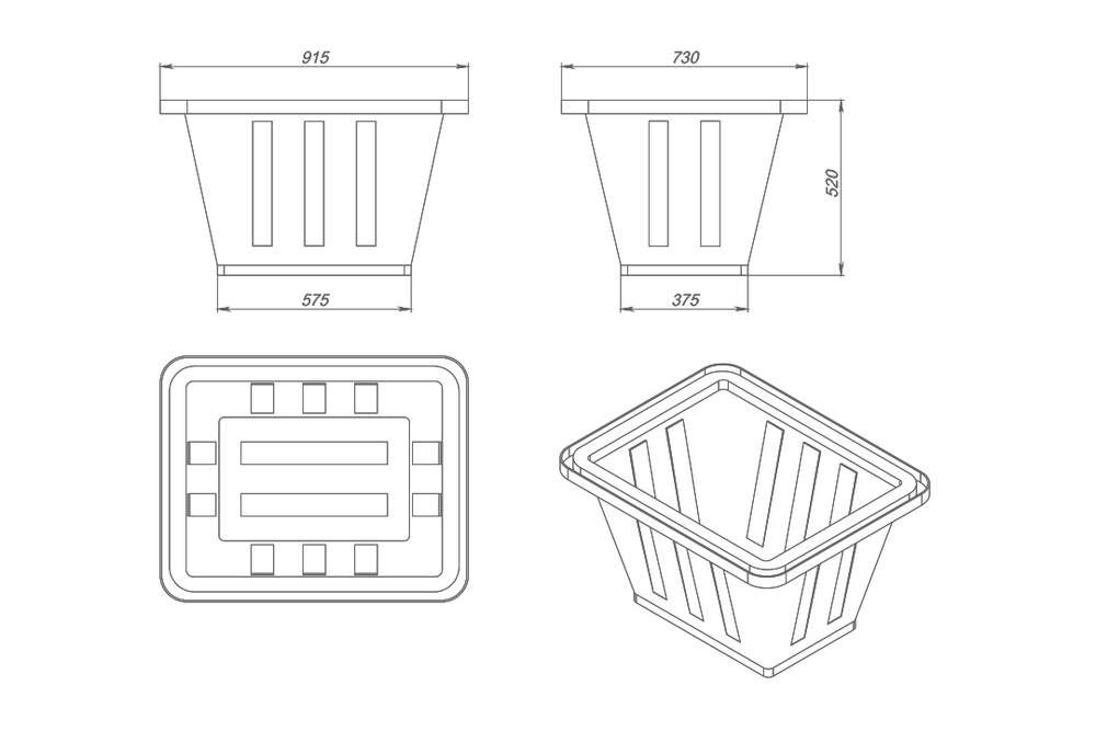 Ванна ЭкоПром К 200 л.(92x73x52см;белый) - арт.555653