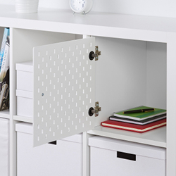 IKEA KALLAX  (ИКЕА КАЛЛАКС)  -  Перфорированная дверная вставка, белая, 33x33 см