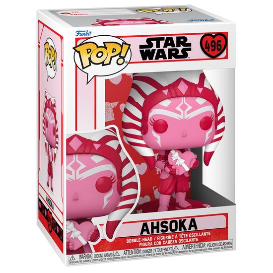 Фигурка Funko POP! Bobble Star Wars Valentines Ahsoka (496) 60120 / Фигурка Фанко ПОП! по мотивам вселенной "Звёздные войны", Асока Тано (Валентинка)