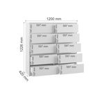 МС Мадера Комод К10М 1200*1226*420 (корпус лдсп дуб крафт золотой, фасады лдсп белый)