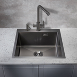 Мойка для кухни MILACIO Denia 51 Steel MC.77489 сталь воронёная