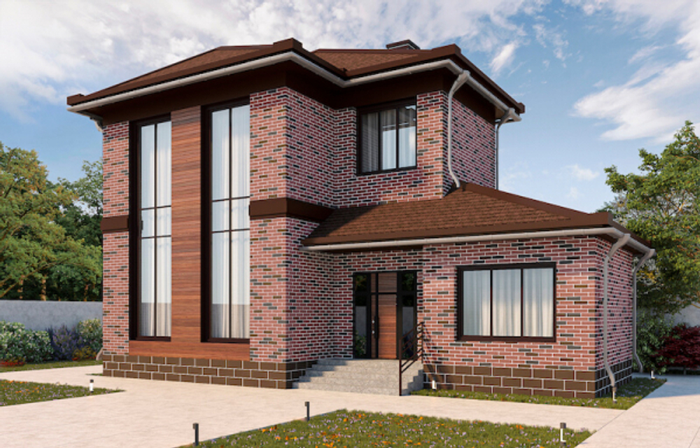 АМК фасад кирпич микс 432