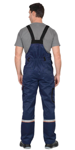 Костюм  куртка, полукомбинезон  темно-синий с черным с СОП 25мм