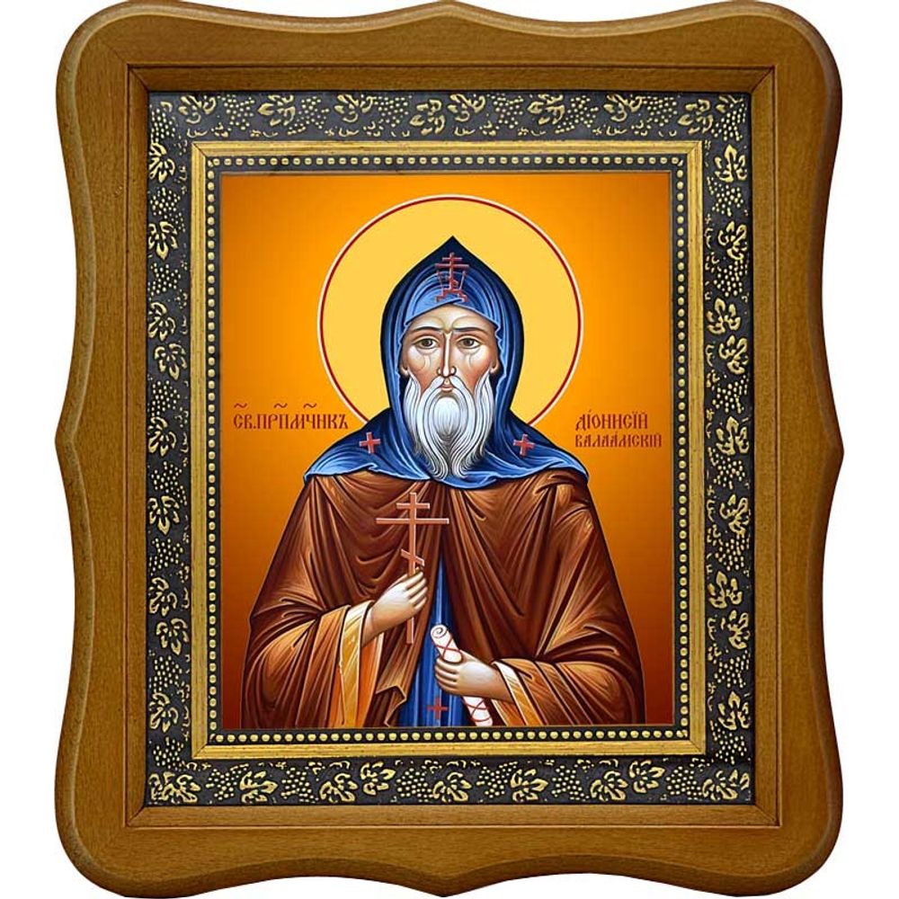 Дионисий Валаамский преподобномученик. Икона на холсте.