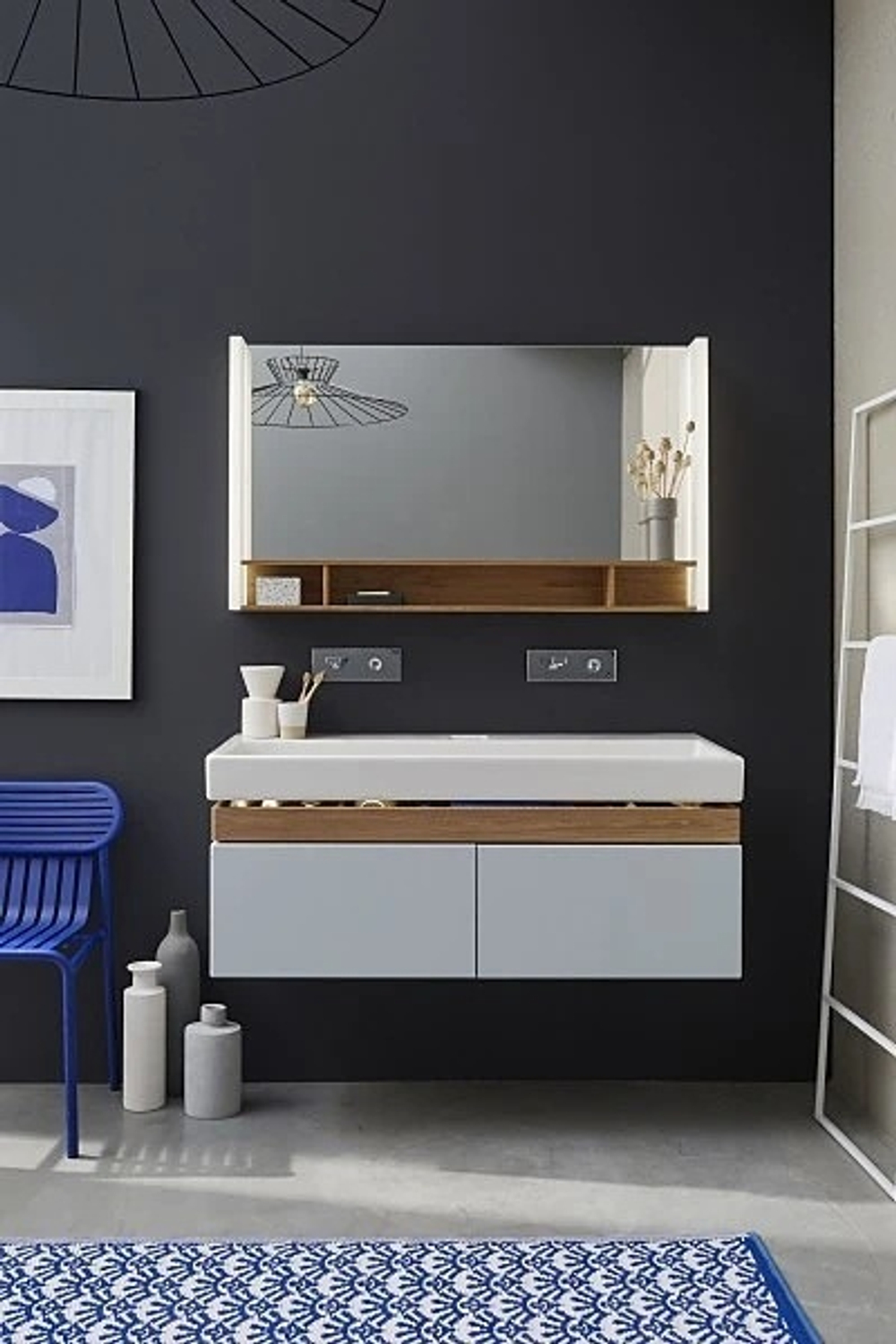 Раковина-столешница двойная Jacob Delafon Terrace с подсветкой 120x49 EXB9112-00