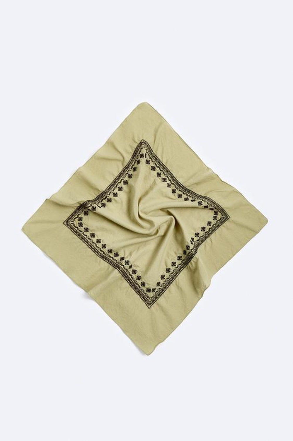 ZARA БАНДАНА С ВЫШИВКОЙ, ОЛИВКОВЫЙ