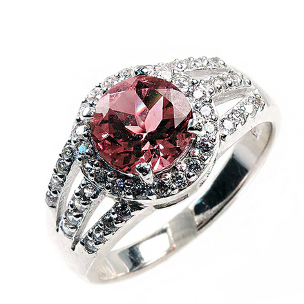 Кольцо "Ангелина" султанит, циркон