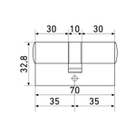 Цилиндр Стандарт MAX 70 (35х35) SN 5кл мат.никель перф.ключ/ключ
