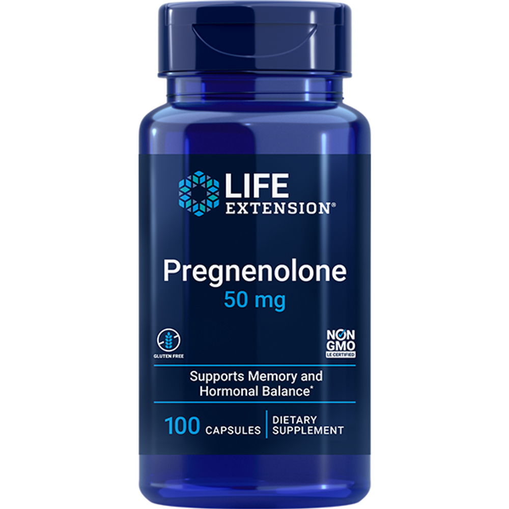 Pregnenolone 50 мг 100 капсул Life Extension