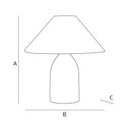 Zara Home Настольная лампа, цвет экрю, 31.5 см