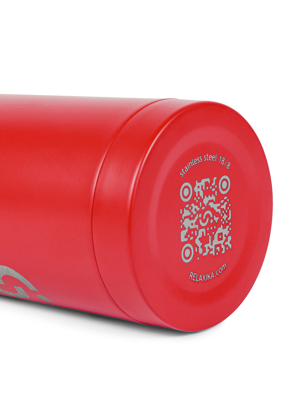 Термос Relaxika 101 (1 литр), красный (стикерпак "Альпинизм")