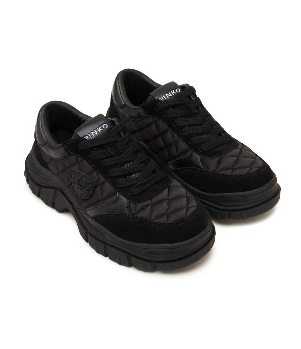 Кожаные кроссовки memphis sneaker suede/pelle vi Pinko - черный(101620 A12L)