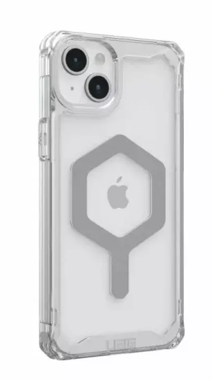 Чехол с поддержкой MAGSAFE Uag Plyo для iPhone 15 Plus 6.7", цвет прозрачный/серебро (Ice/Silver)