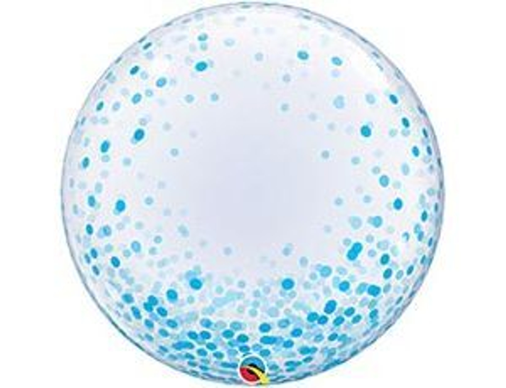 П BUBBLE DECO 24" Конфетти голубое