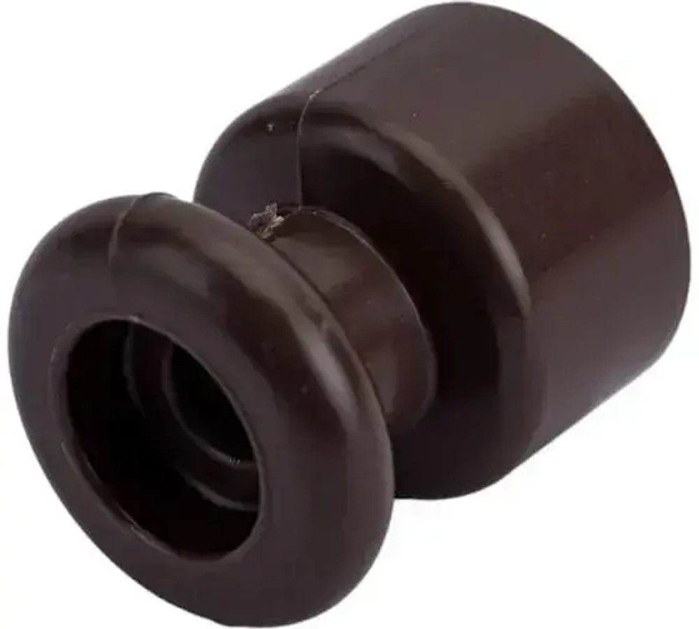 Изолятор для декоративного расположения витых проводов D 19,5 мм, H 24,5 мм "РЕТРО", 10шт, шоколад