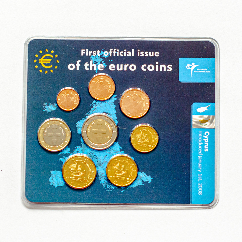 Cyprus 2008 Year Set: First Official Issue of the Euro Coins