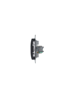 Розетка компьютерная 1-м Glossa RJ45 кат.5E механизм антрацит SE GSL000781K