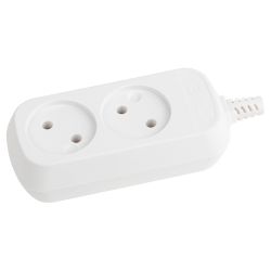 Колодка ЭРА KX-2 2 розетки без зазeмления белая