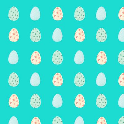 Яйца пасхальные на голубом