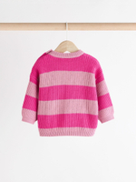 Вязаный джемпер и легенсы в комплекте для малышей Next Q94-939, Розовый