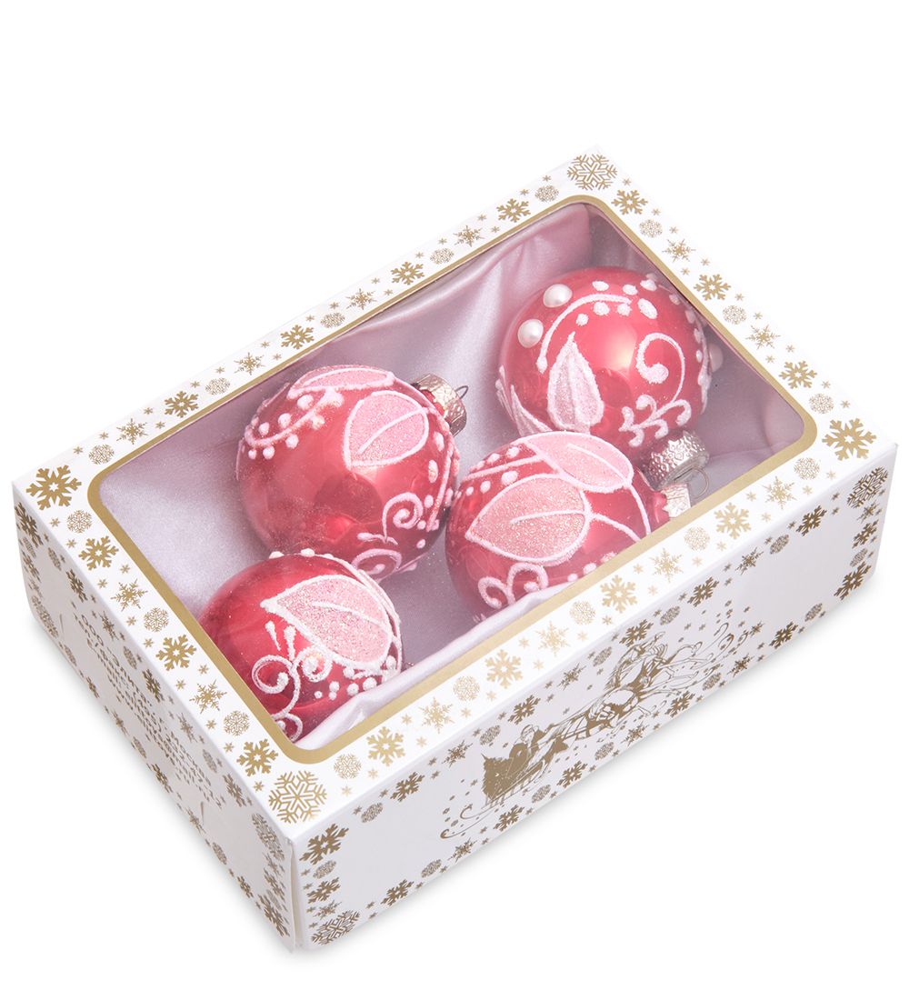 Элита НФШ-1094/1 Набор ел.украшений Шар 4шт «Черемуха» 55 мм