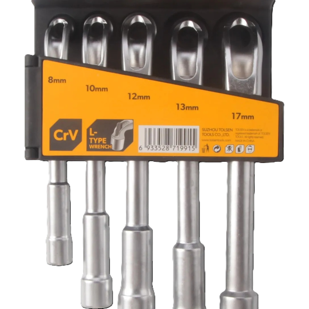 Набор ключей торцевых TOLSEN 8-17мм 5шт. 15085