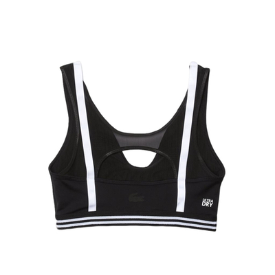 ТОП теннисный Lacoste Contrast Accents And Cut-Outs Sports Bra - black/white/black