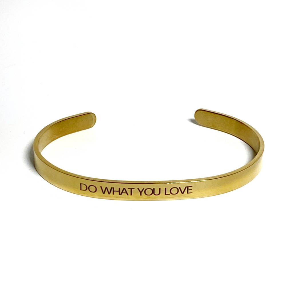 Мотивационный браслет Do what you love Gold