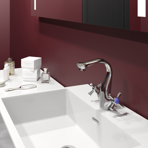 Смеситель для раковины 1/2 кер. MIXLINE ML10-04 п/гайку (без подводки)