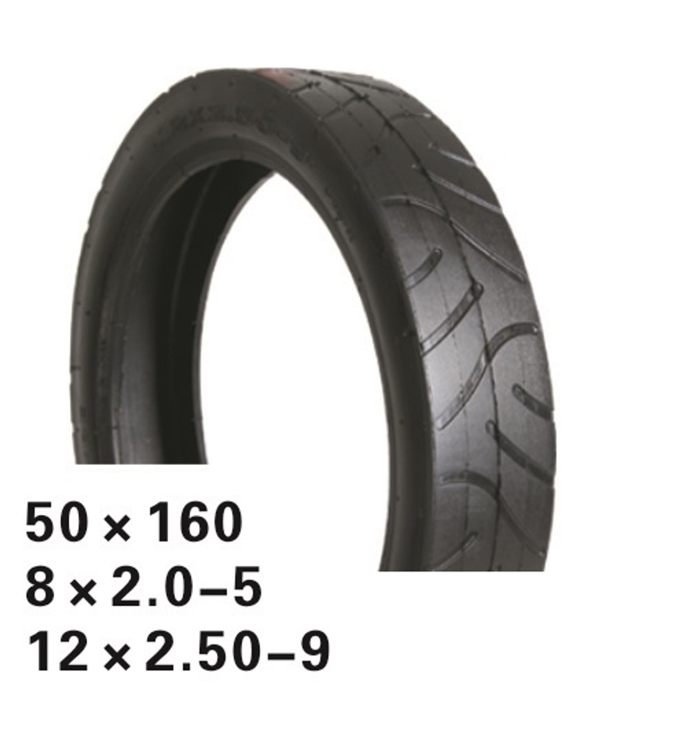 Покрышка .50 x 160 09-500202 ВЕЛОСИПЕДНАЯ (до 2 Bar) слик черная HOTA SALE