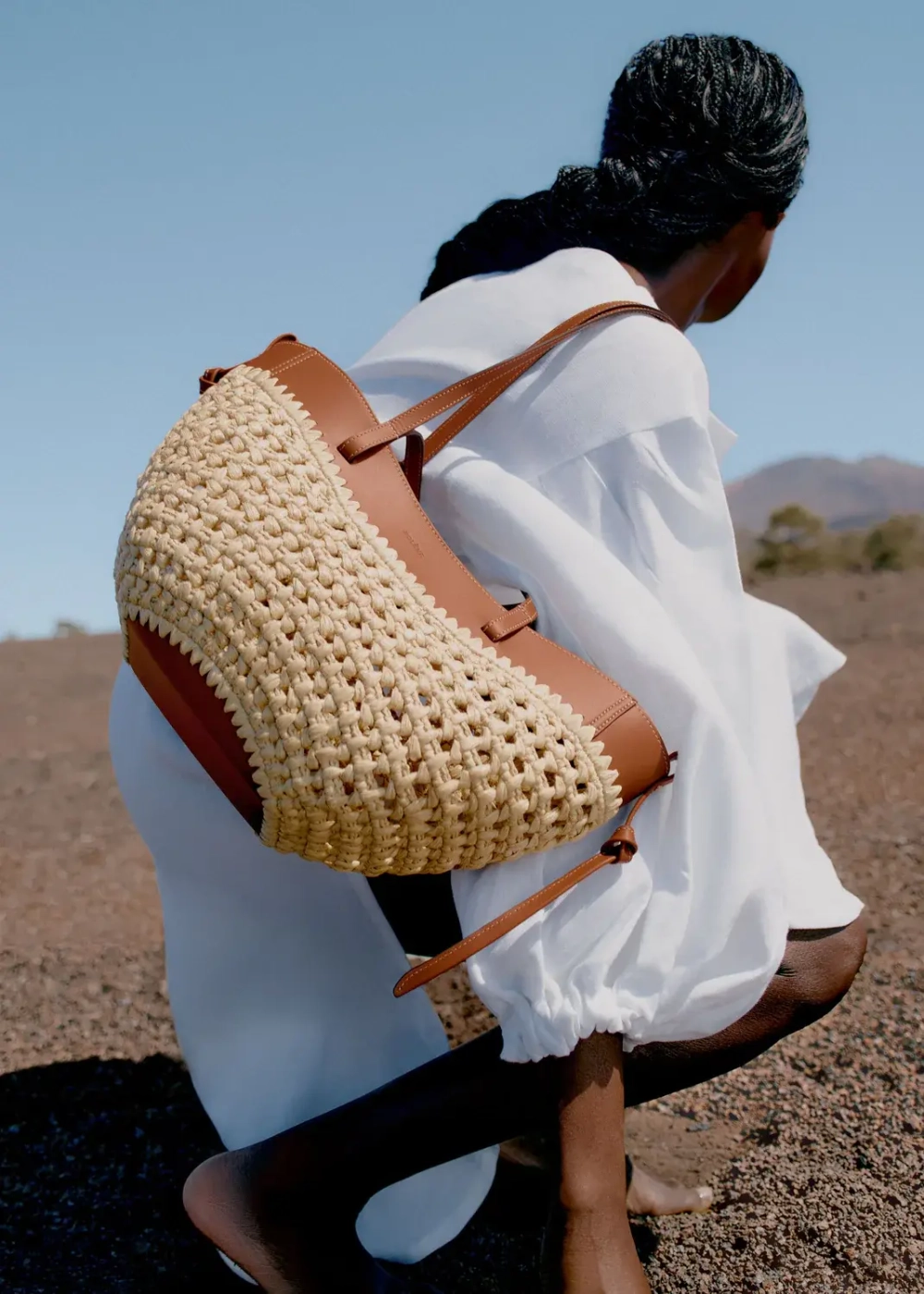 POLENE СУМКА CYME MINI, РАФИЯ