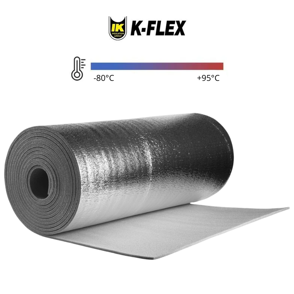 Рулон теплоизоляции из вспененного полиэтилена K-FLEX PE METAL