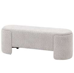 Банкетка Taks 115х41 см, светло-серое букле