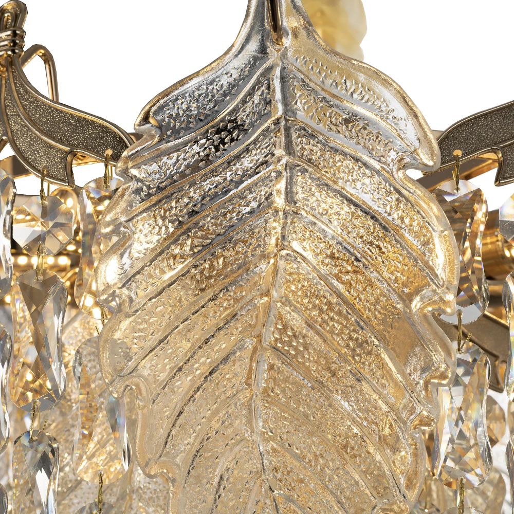 Citilux Darby CL309252 Люстра хрустальная подвесная Золото