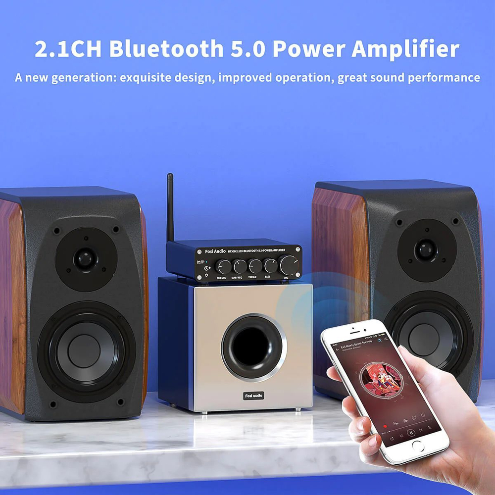 Усилитель Fosi Audio BT30D Pro, 2.1, Bluetooth