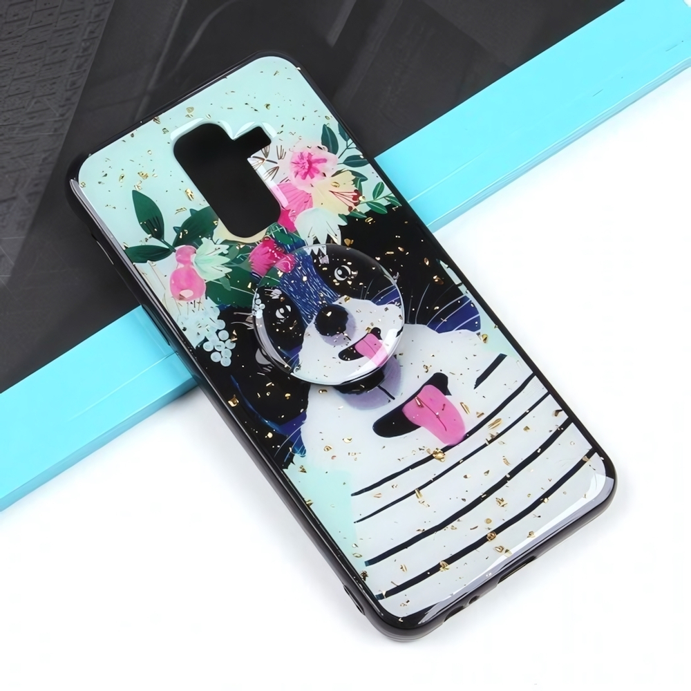 Чехол ТПУ с попсокетом для Samsung Galaxy J8 (2018), 010895