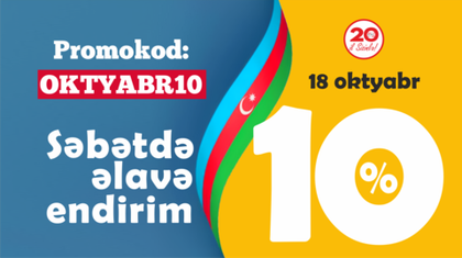 📢 Get an extra 10% off with the promo code OKTYABR10 on Alinino.az!