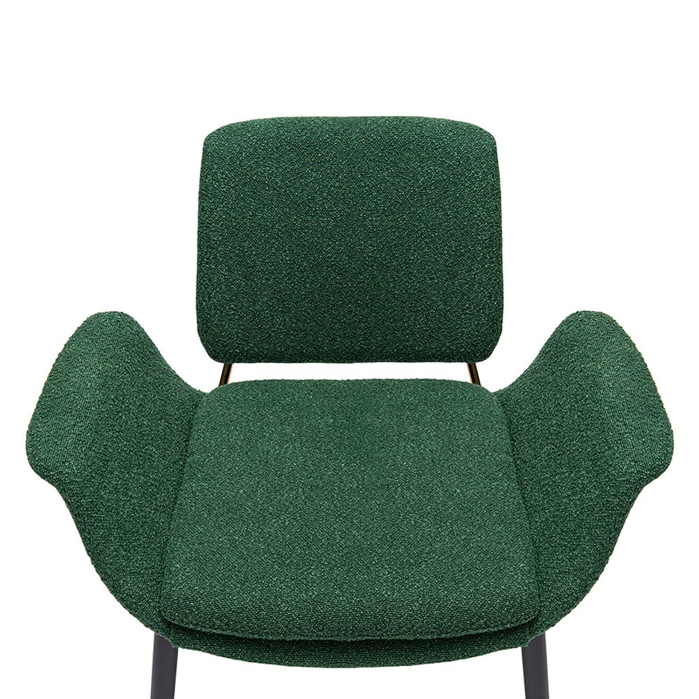 Лаунж-кресло Hilde, букле, темно-зеленое