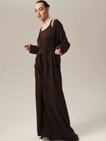 C0385-03 т.коричневый L-XL/164 Кардиган dbr