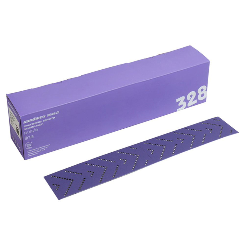 SANDWOX PLUS PURPLE полоски на пленочной основе, керамика 70*400мм, P80, липучка,Multi holes