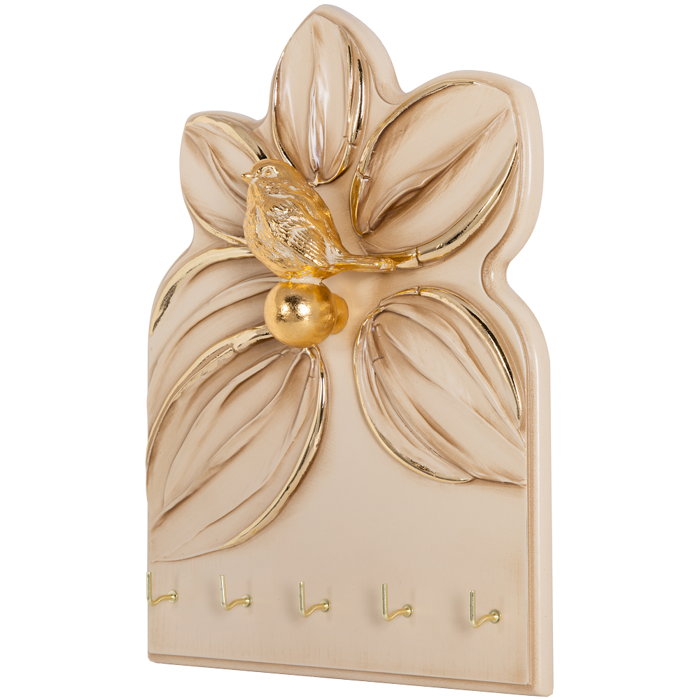 Полка-ключница Зарничка Блум Айвори Мраморное золото