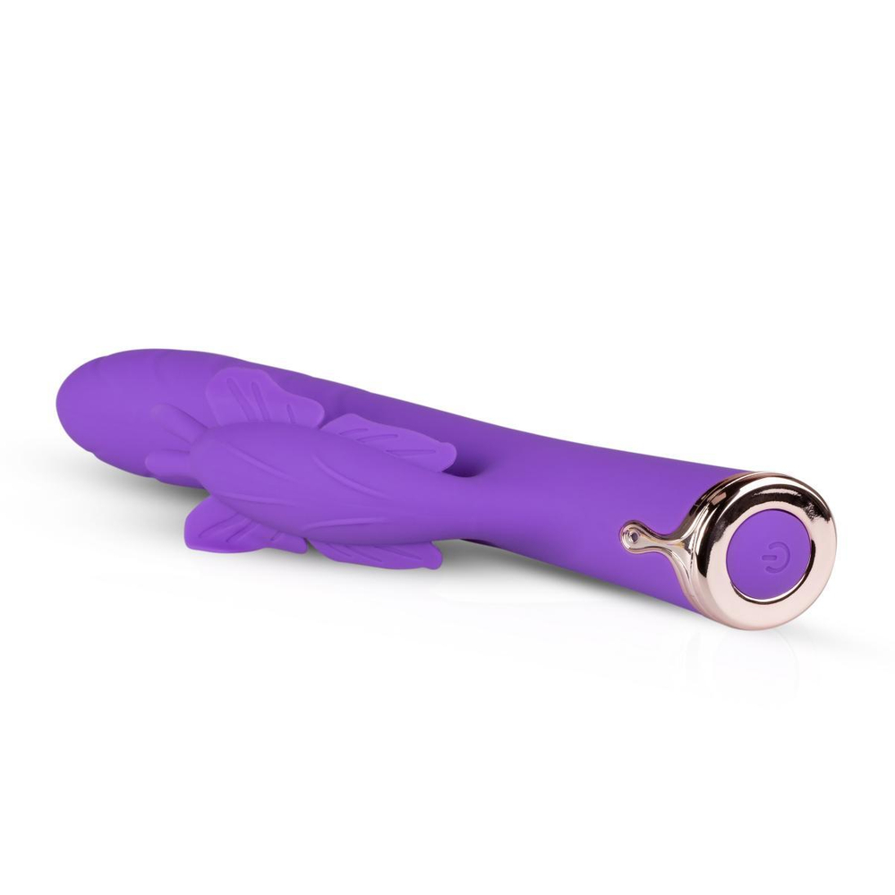 Фиолетовый вибратор-кролик The Princess Butterfly Vibrator - 20,5 см. (Цвет: фиолетовый)