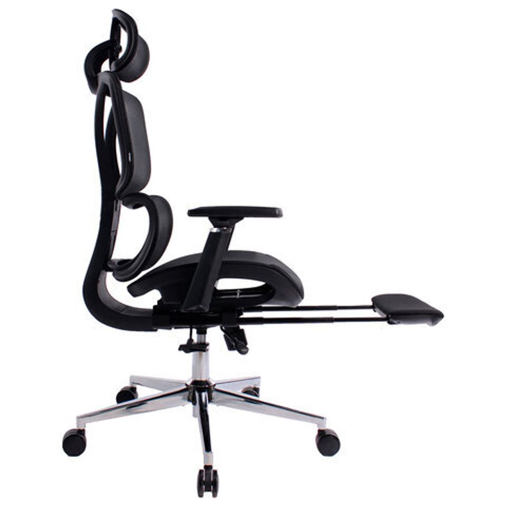 Кресло BRABIX PREMIUM "Evolution ER-700", подножка, слайдер, синхромеханизм, сетка, черное, 532947