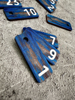 Номерки для ключей 2х5см