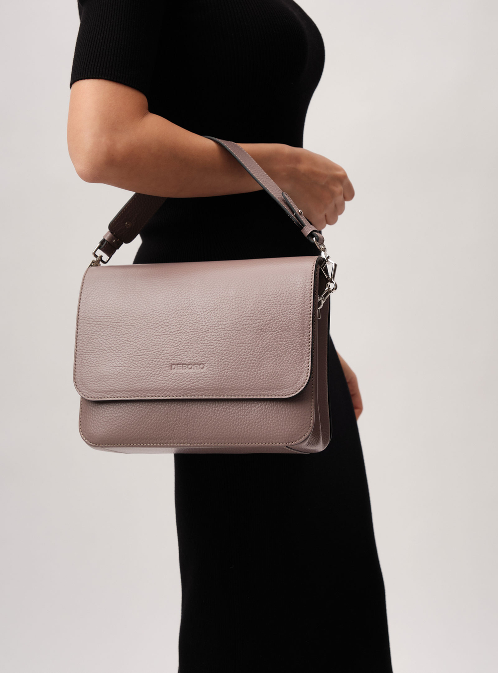 Сумка Deboro 30494 розово-серый